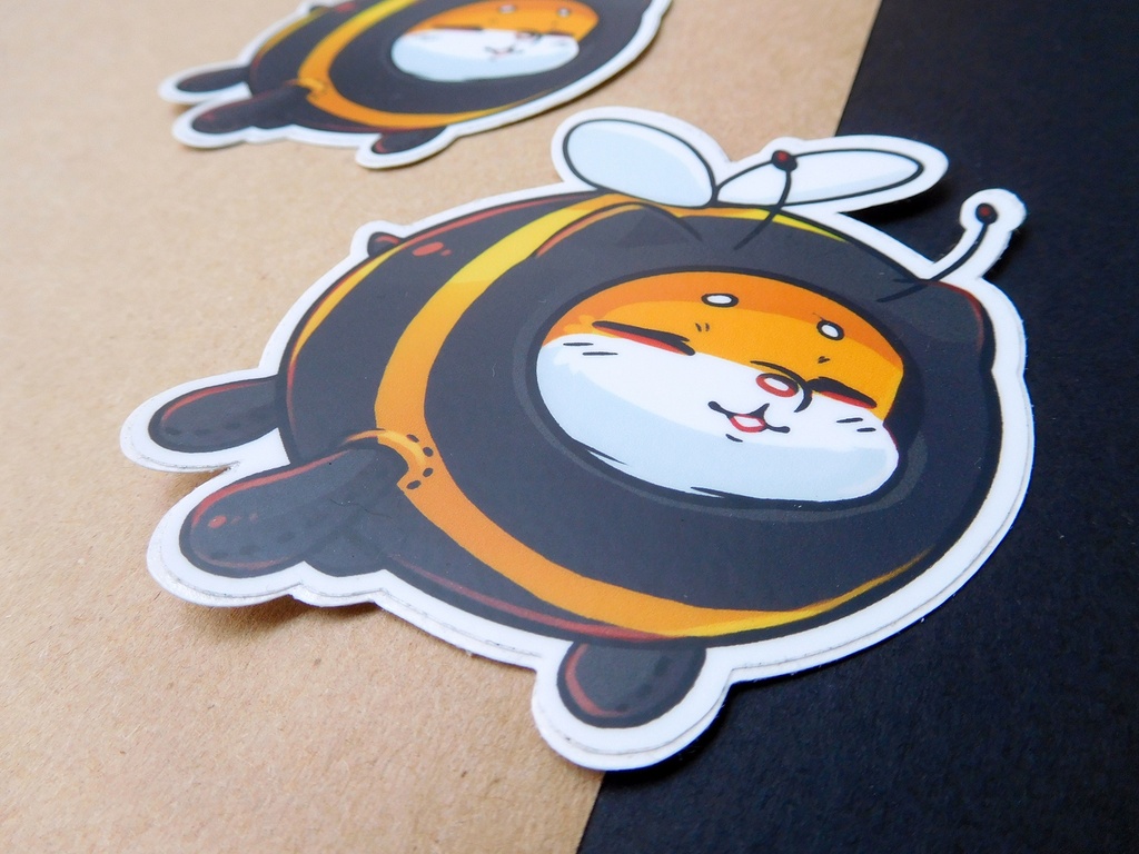 Cosplay Kitty Bee Vinyl Sticker