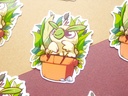 Grass starter pokemon sticker set