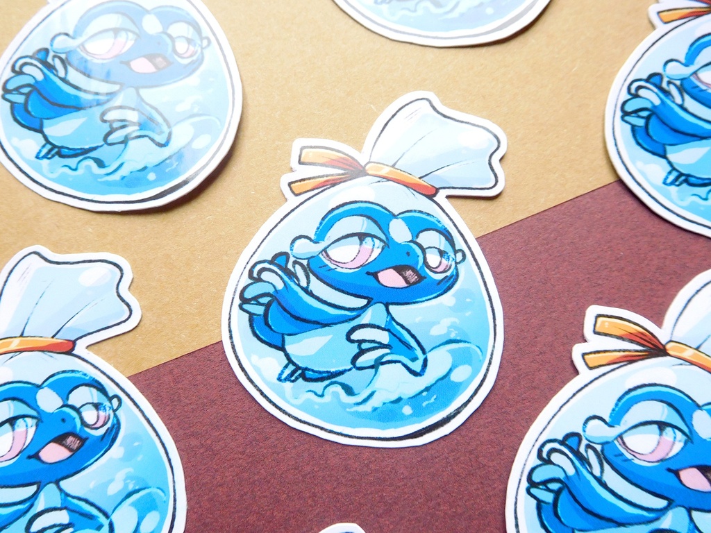 Water starter pokemon sticker set