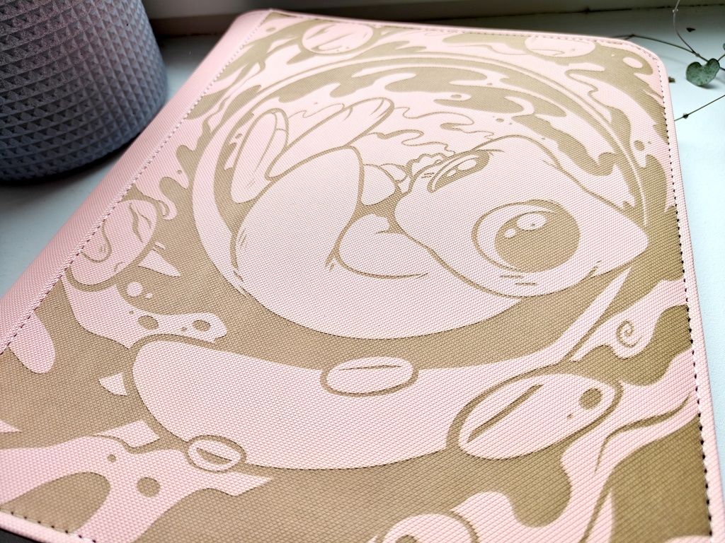 Close up illustration Mew on the front binder