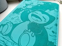 Close up Snorlax illustration on top of the binder