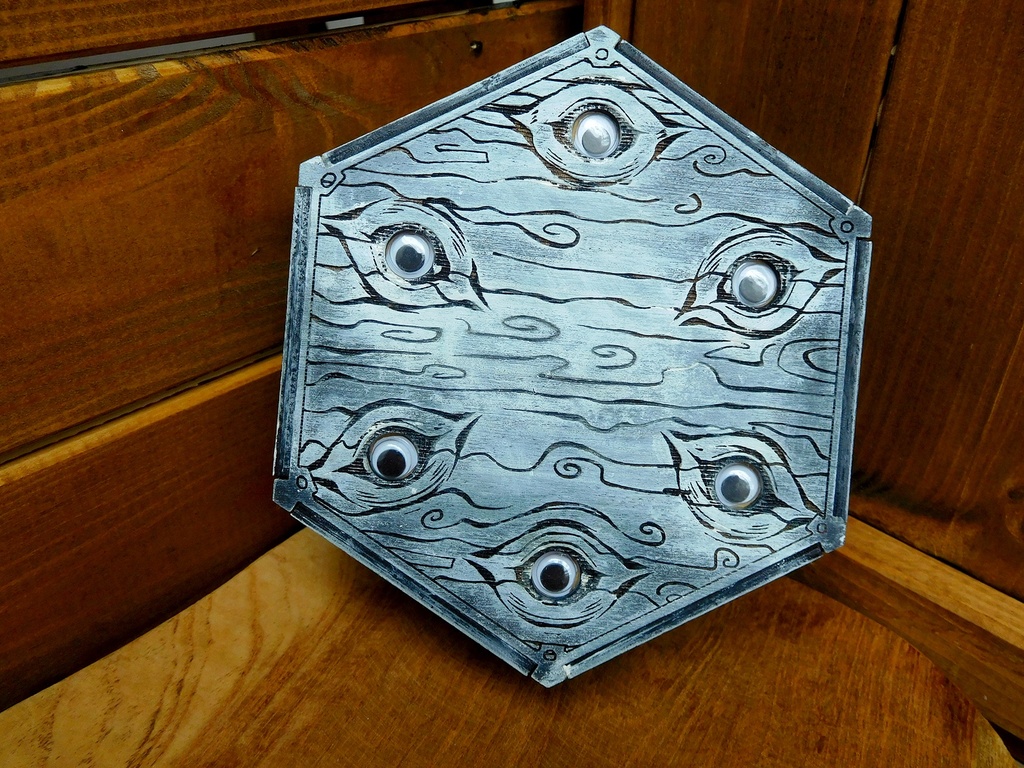 Dice Tray - Grey Googley eyed Mimic