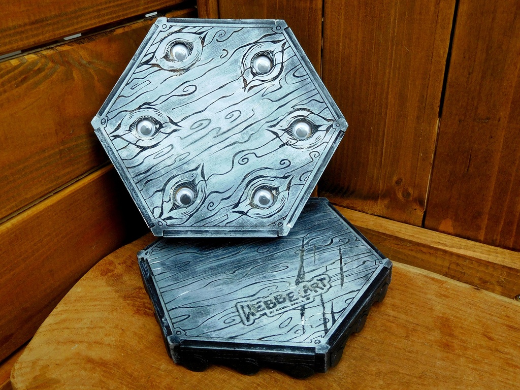 Dice Tray - Grey Googley eyed Mimic