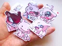 mewtwo stickers holding by hand