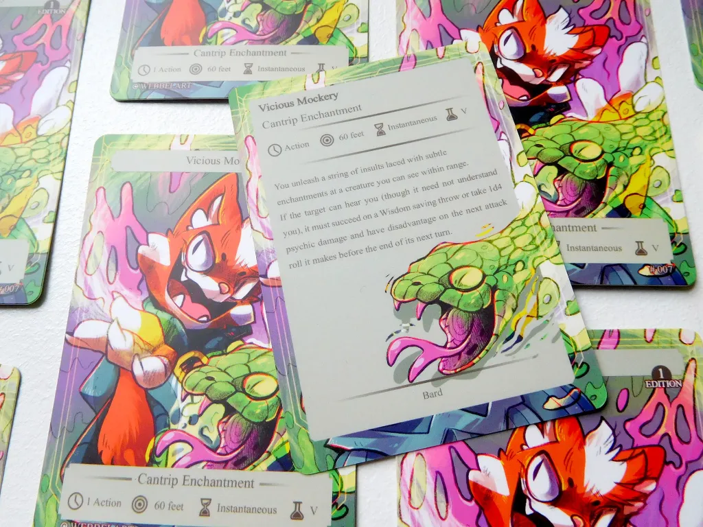 back of the vicious mockery card