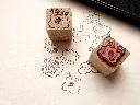 detail shot of stamped stamps
