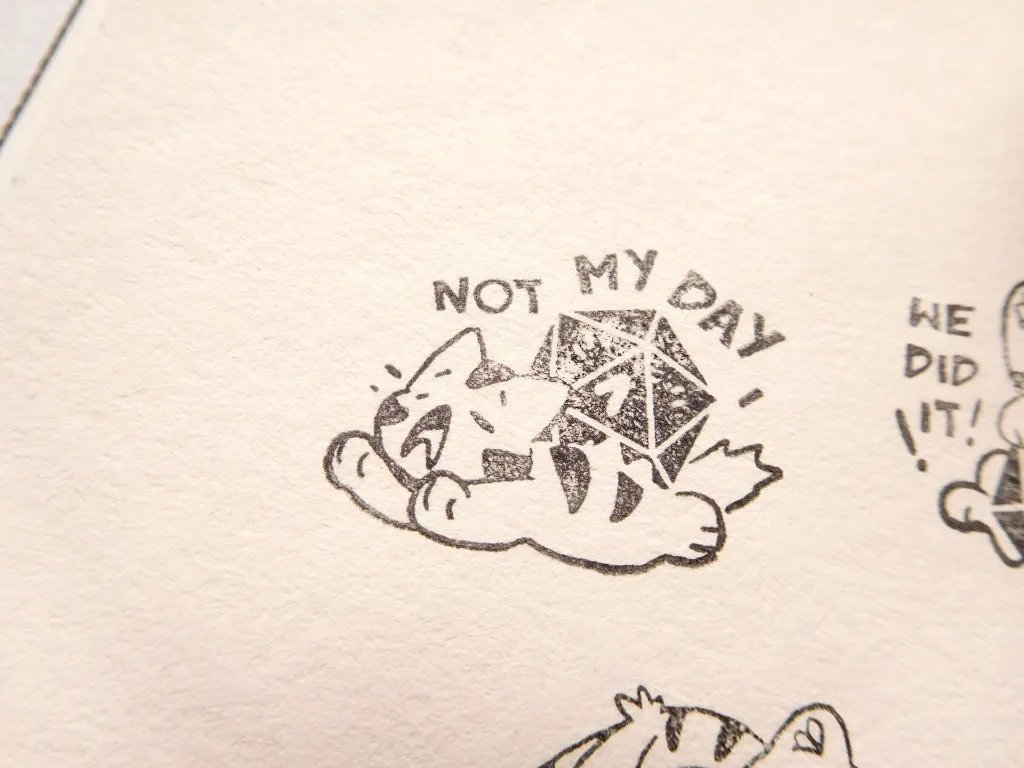 stamp result on paper