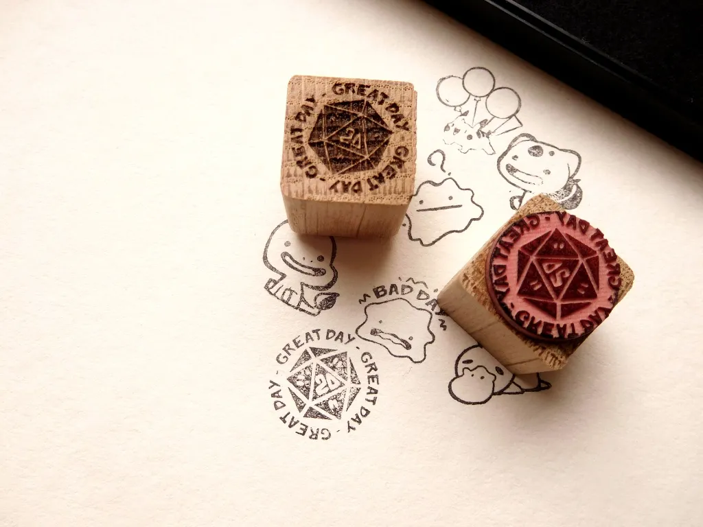 stamp result on paper