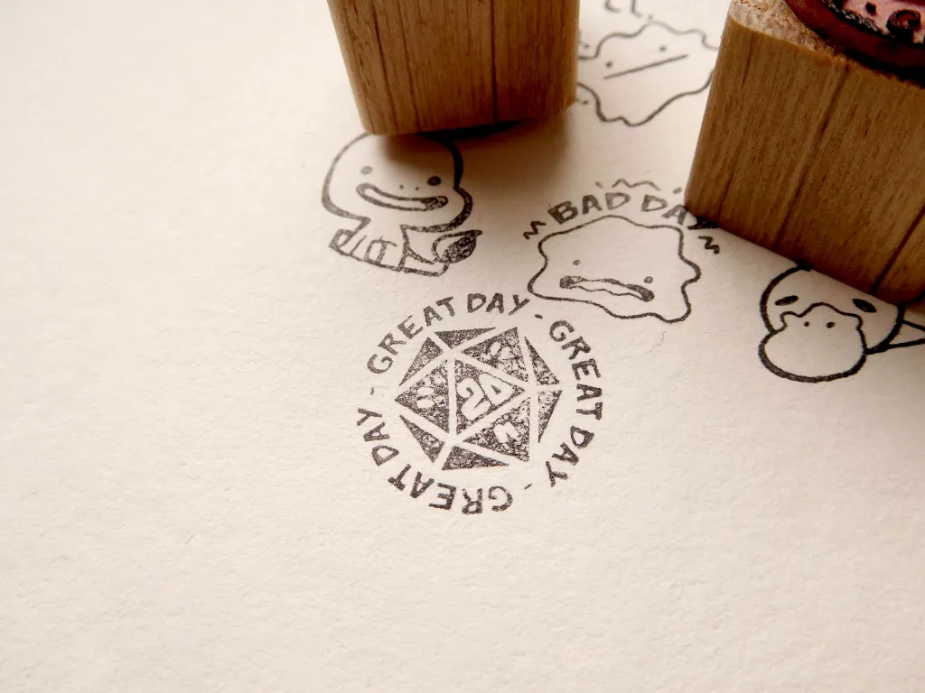 stamp result on paper