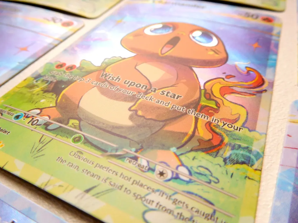 close up charmander card