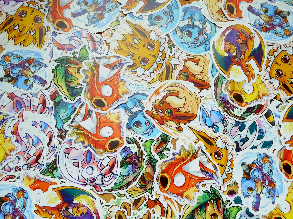 Charizard, Charmander , Charmeleon vinyl sticker