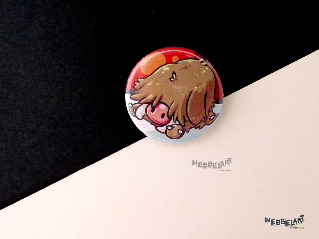 Button - Piloswine - 38mm Badge - #221