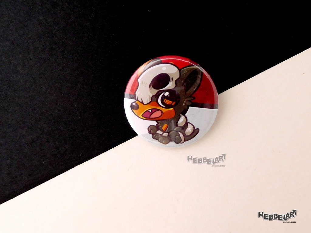 Button - Houndour - 38mm Badge - #228