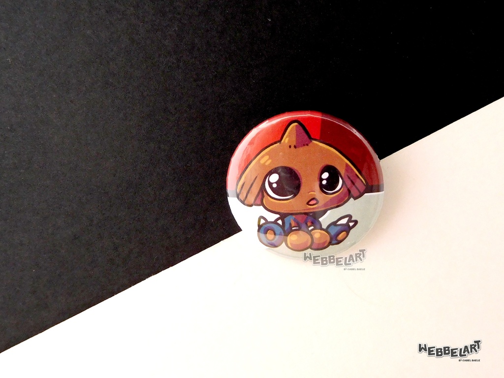 Button - Hitmontop - 38mm Badge - #237 (Button)
