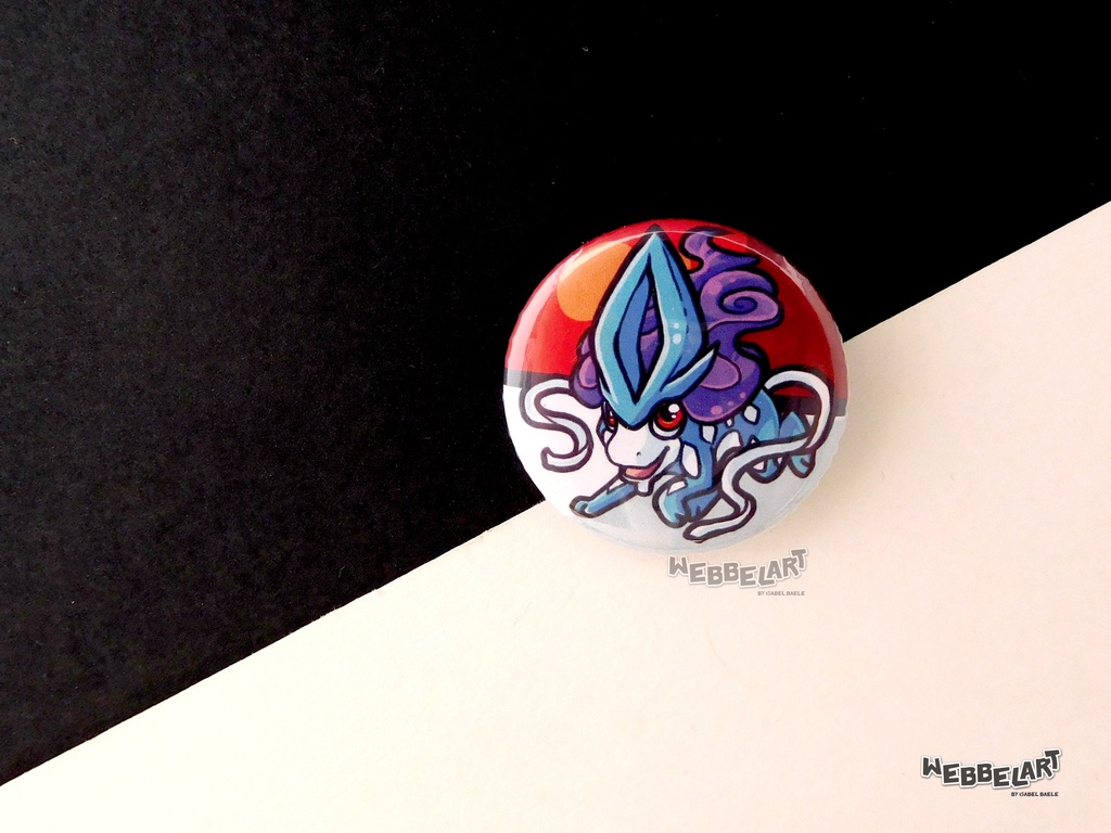 Button - Suicune - 38mm Badge - #245 (Button)