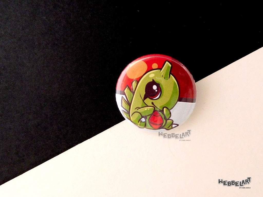 Button - Larvitar - 38mm Badge - #246 (Button)