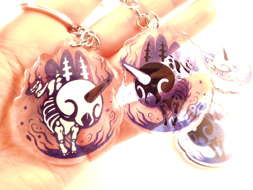 Fantasy Unicorn Bunnies - Acrylic keychain