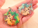 Pokemon Leafeon - Eeveelution fanart - Acrylic keychain