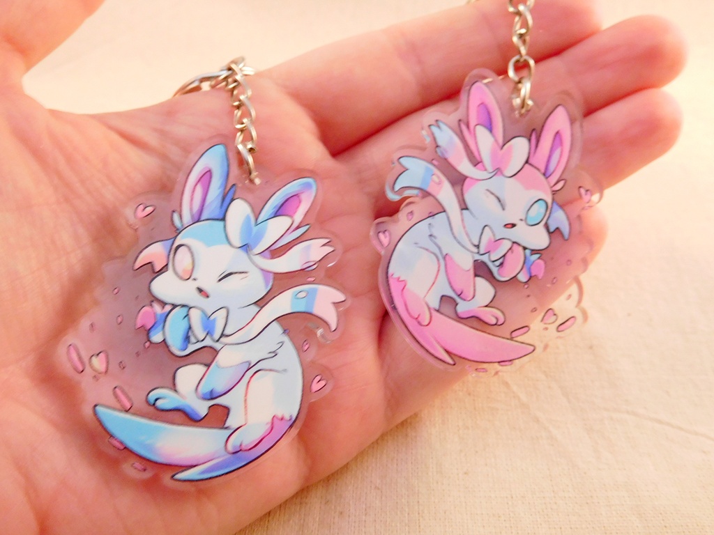 Pokemon Sylveon - Eeveelution fanart - Acrylic keychain