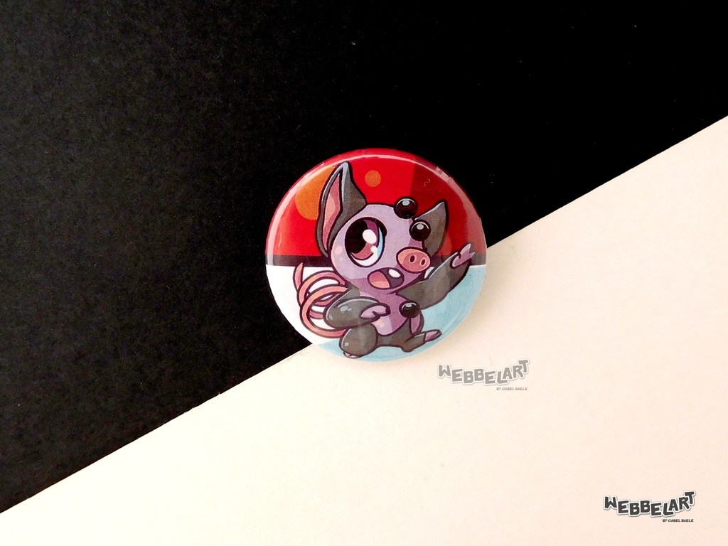 Button - Grumpig - 38mm Badge - #326