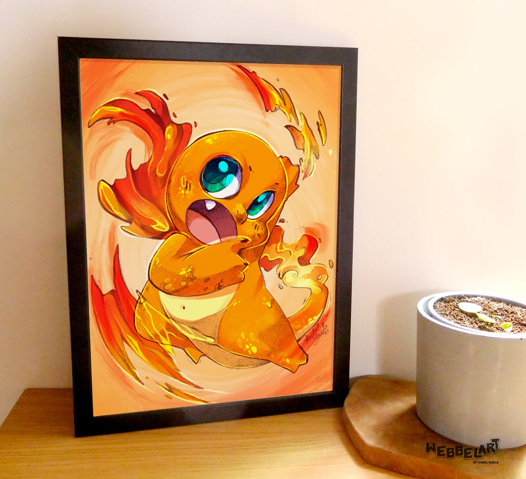 A3 Print Fiercy Charmander