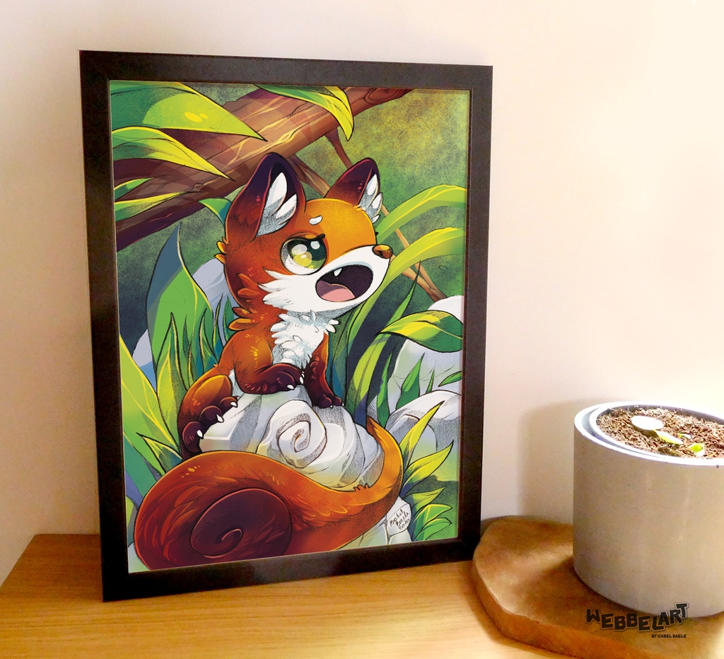 A3 Print Little Red Fox