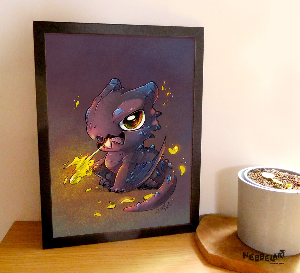 A3 Print Little Fire Dragon