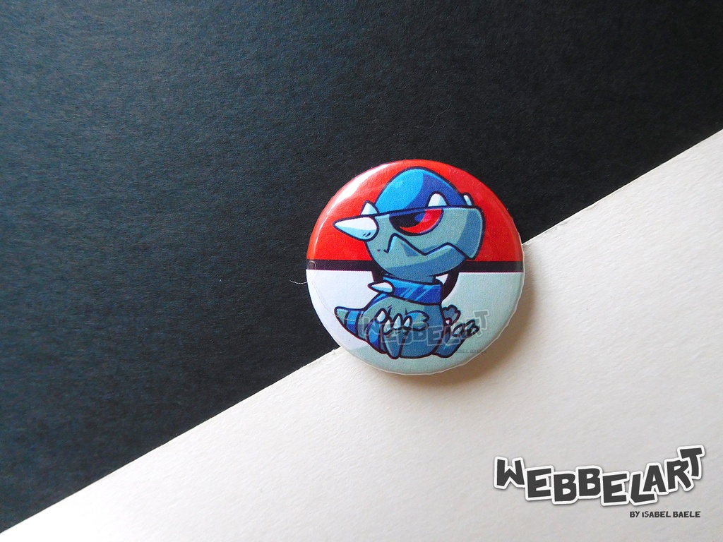 Button - Rampardos - 38mm Badge - #409