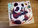 Lens cleaning cloth Dancing Panda - microfiber cloth Panda - cloth for glasses and screens - Webbelart