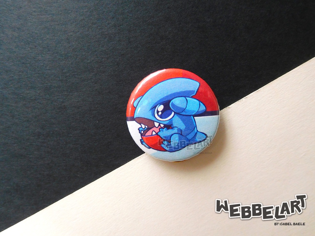 Button - Gible - 38mm Badge - #443