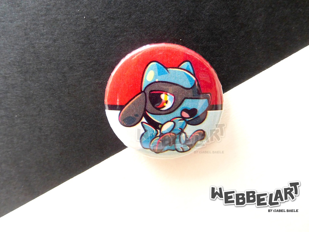 Button - Riolu - 38mm Badge - #447