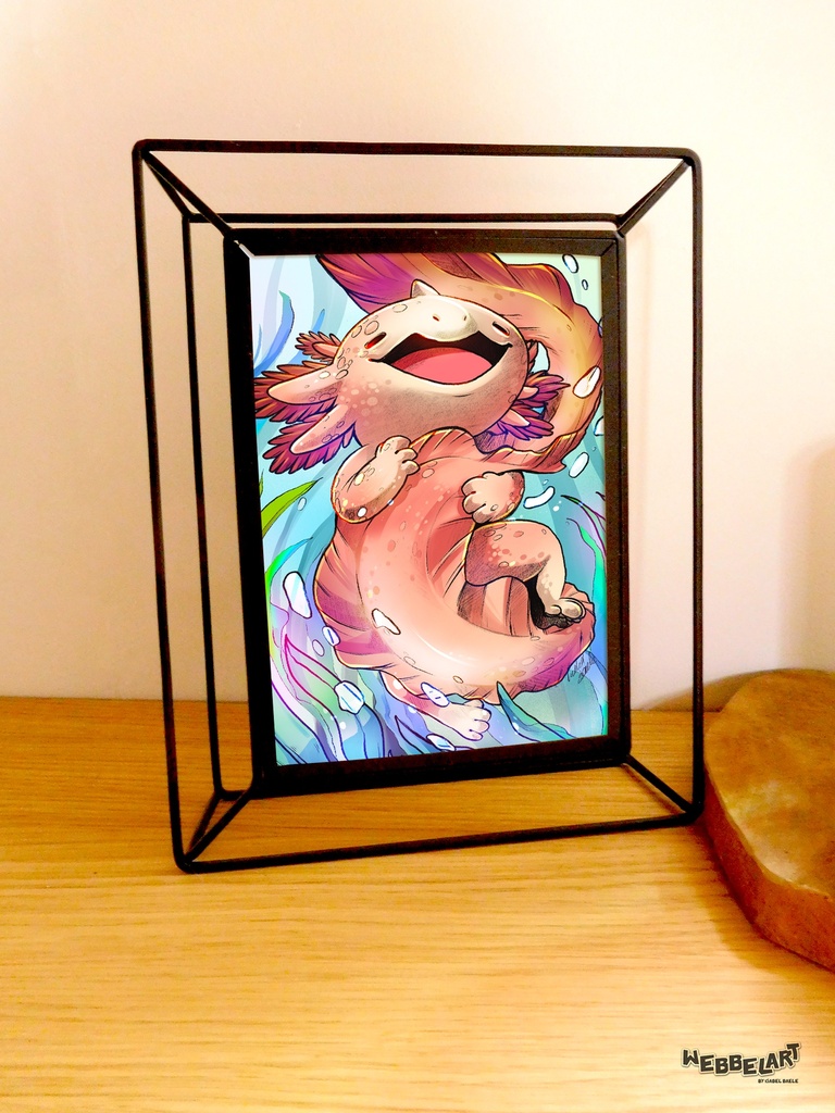 A5 Print Pink Axolotl