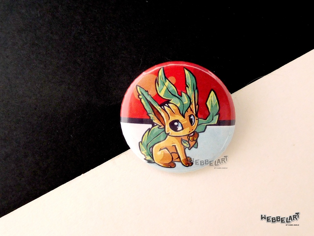 Button - Leafeon - 38mm Badge - #470