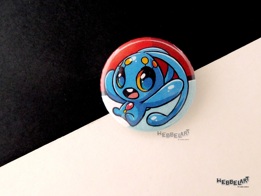 Button - Manaphy - 38mm Badge - #490