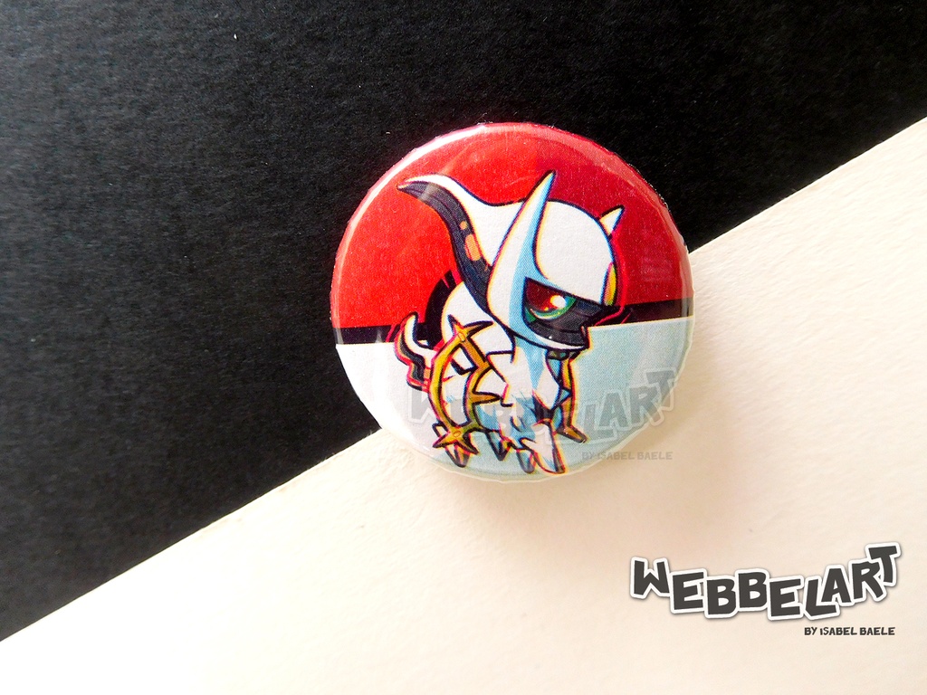 Button - Arceus - 38mm Badge - #493