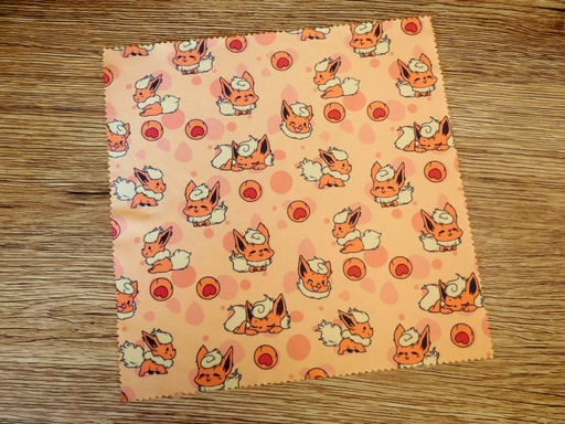 Lens cleaning cloth pokemon Flareon - microfiber cloth for glasses and screens - Webbelart