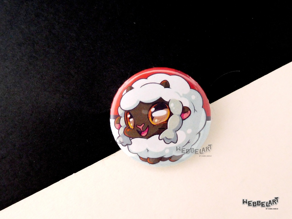 Button - Wooloo - 38mm Badge - #831