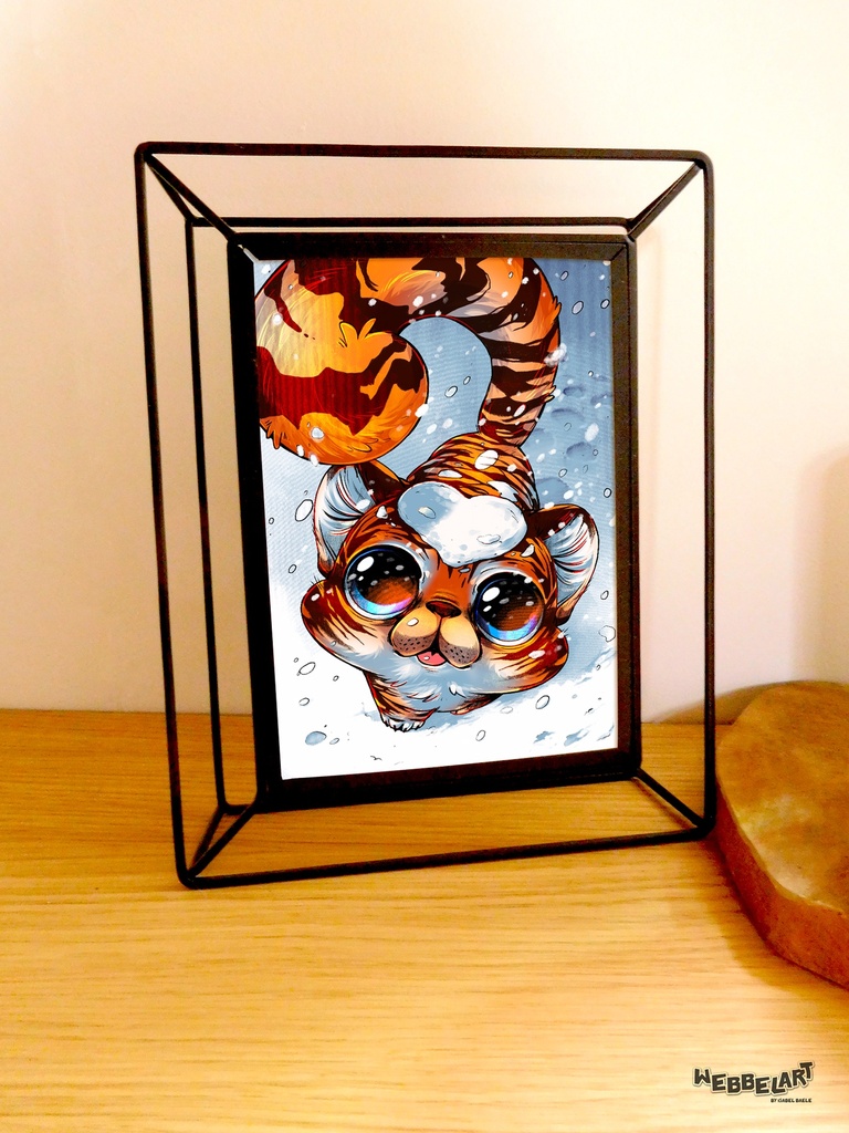 A5 Print Little Snow Tiger - Small Poster