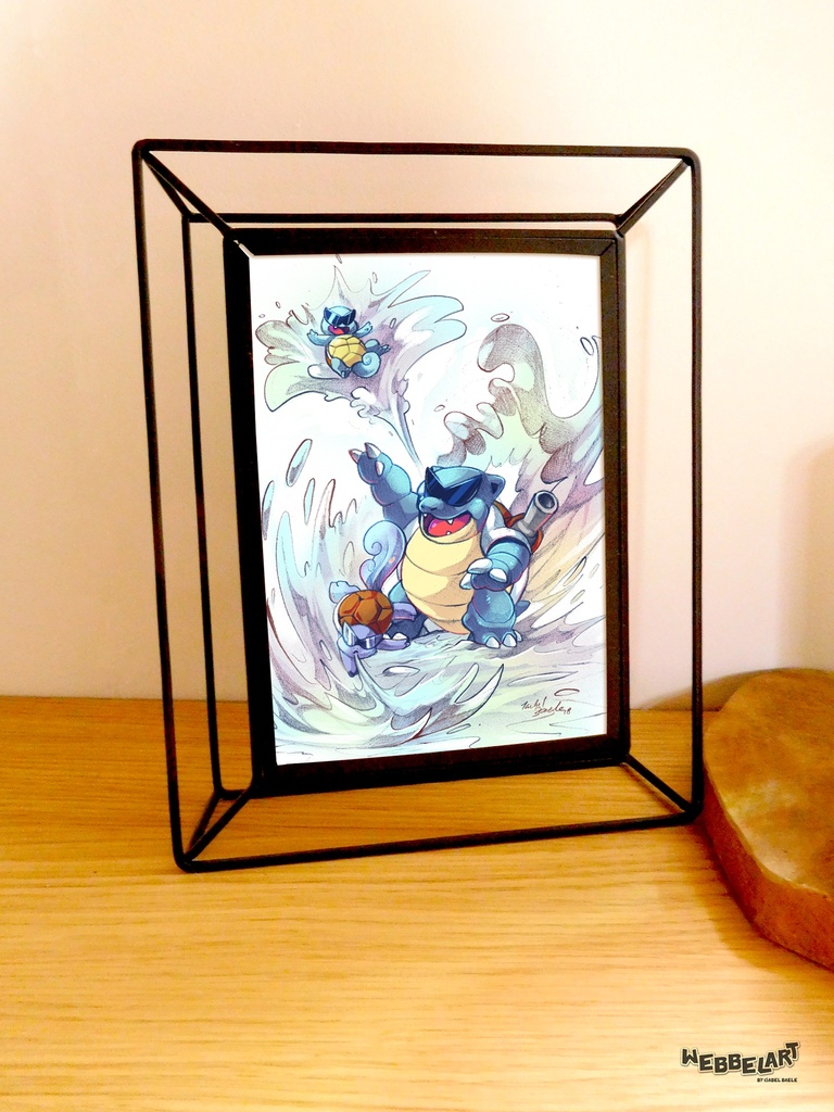 A5 Print Squirtle Family - Pokemon Fanart - Small Poster