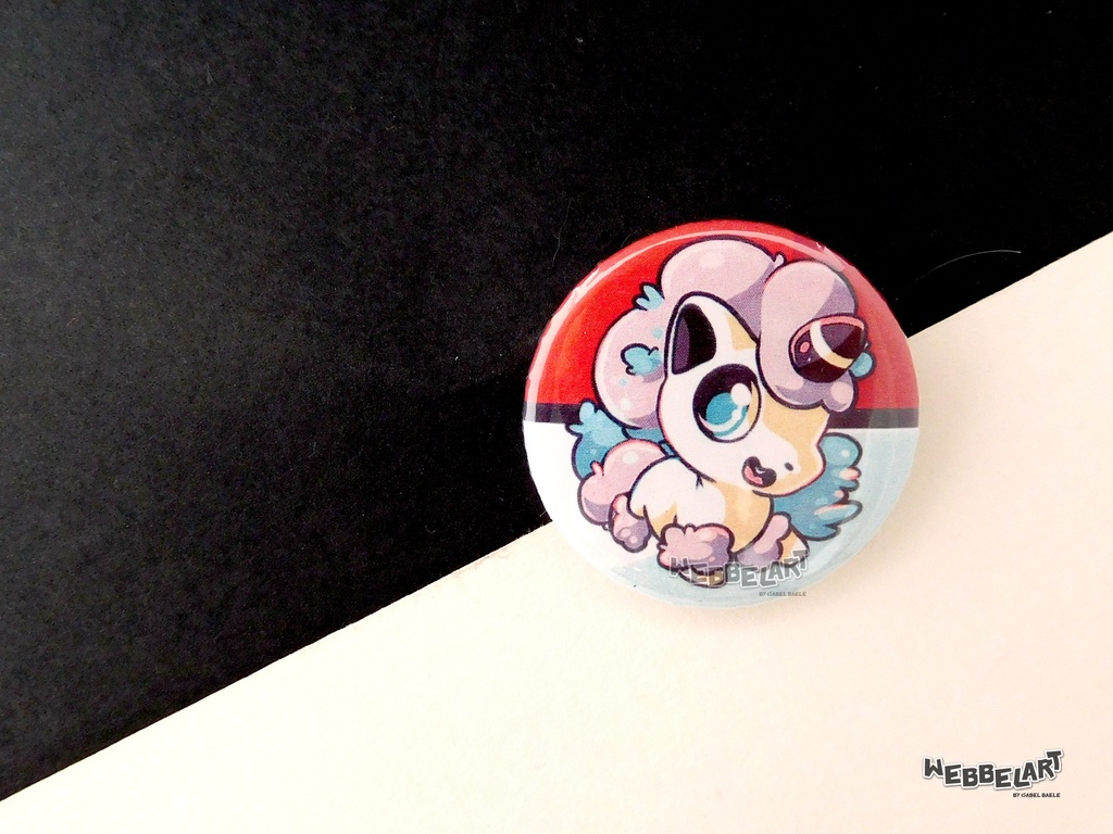 Button - Ponyta Galarian - 38mm Badge - #077 (Button)