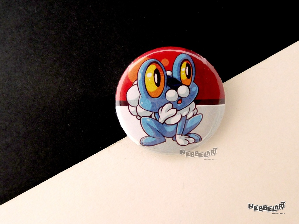 Button - Froakie - 38mm Badge - #656 (Button)