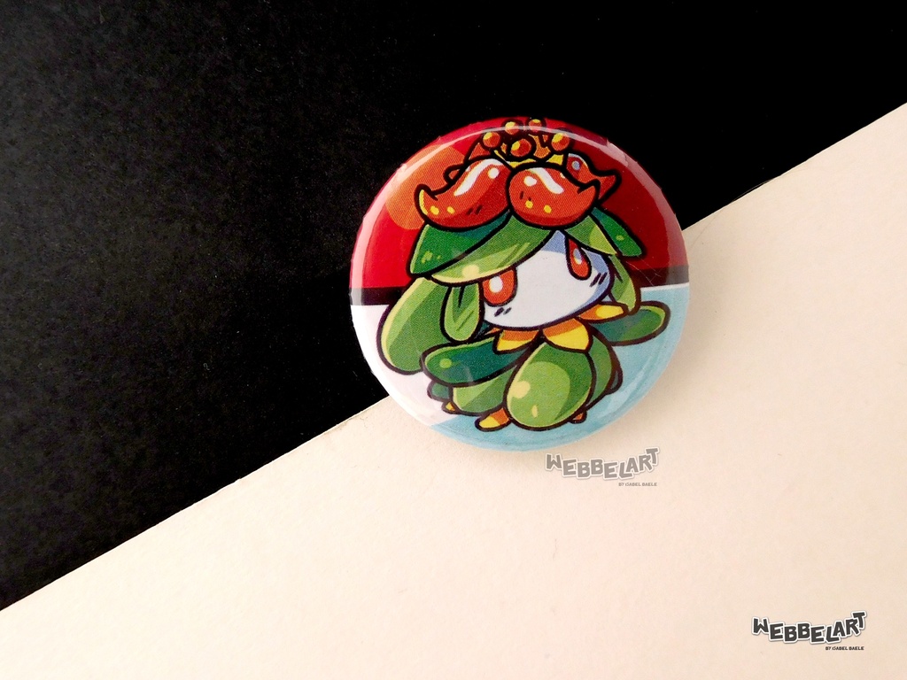 Button - Lilligant - 38mm Badge - #549 (Button)