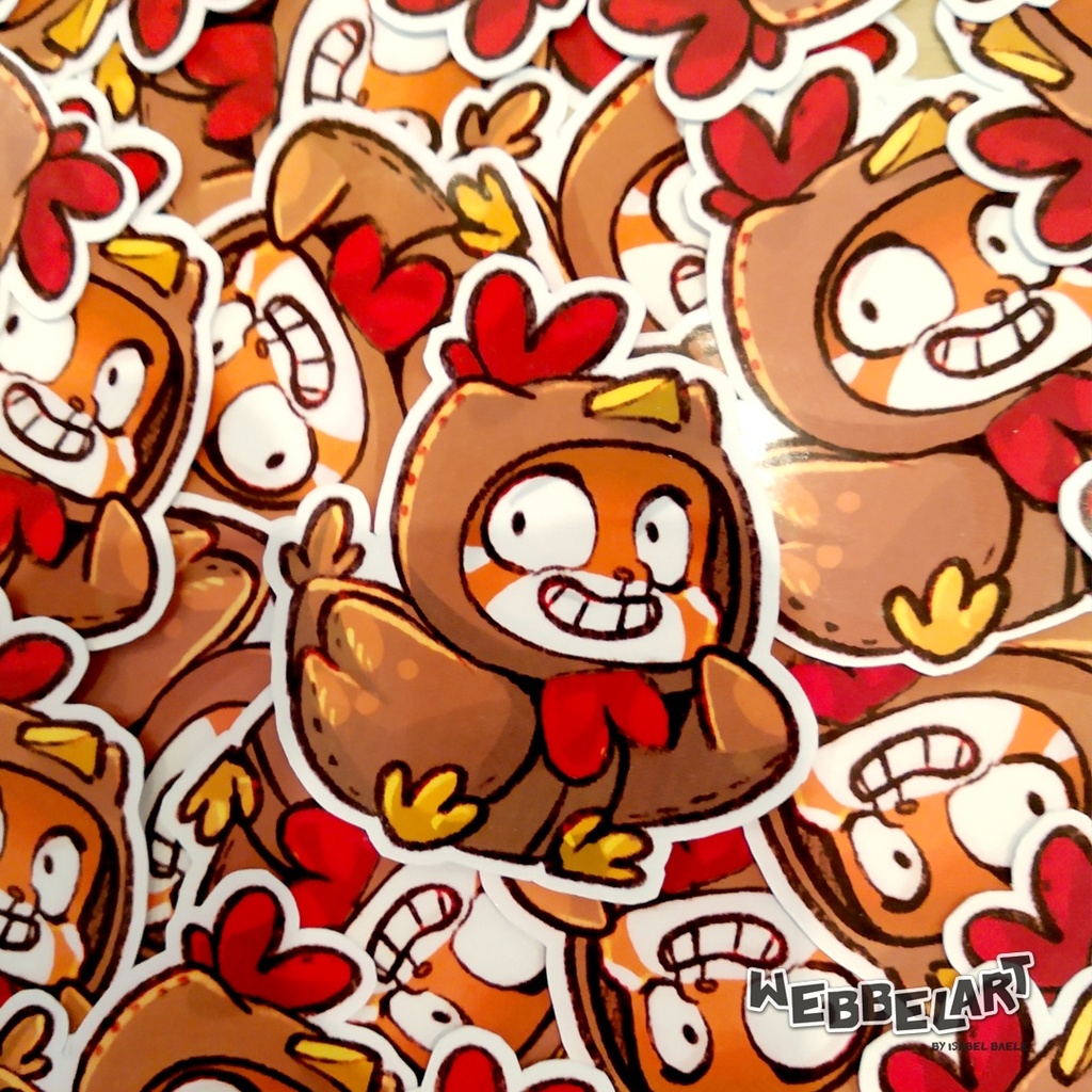 Cosplay Kitty - little Chicken - Sticker