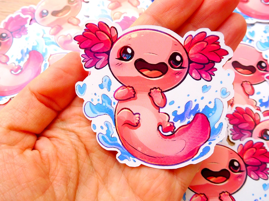 Pink Axolotl - Sticker (LIMITED)