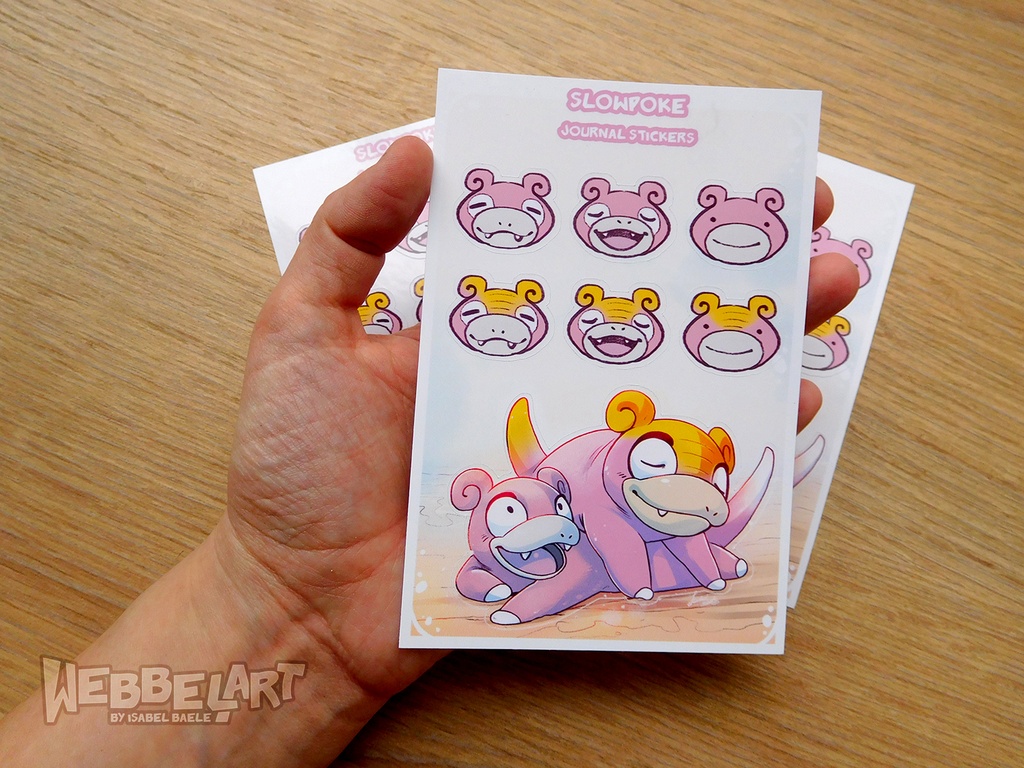 Slowpoke - Journal Stickers - Stickersheet