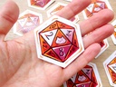 Cosplay Kitty - Dungeons and Dragons - Dice 20 - Sticker