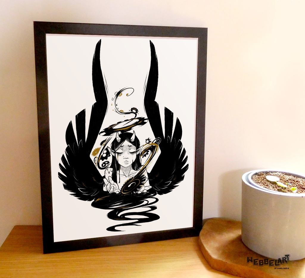 A3 Print - Fallen Angel - Lost Time - Limited Edition