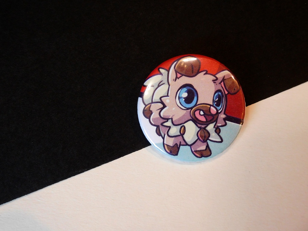 Button - Rockruff - 38mm Badge - #744 (Button)