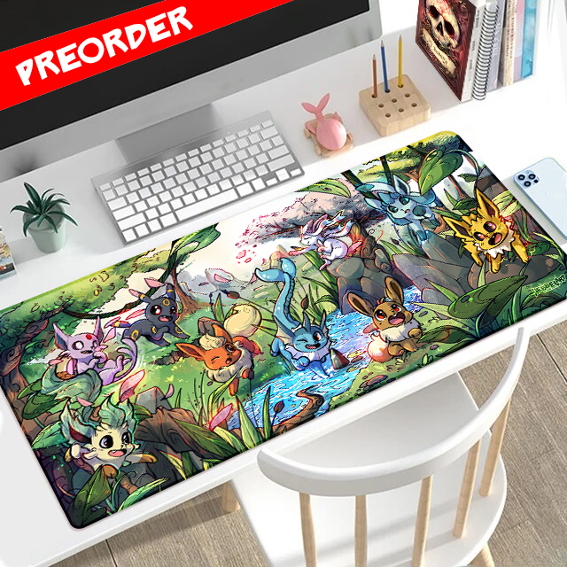 Desktop Gaming Mat - Eeveelutions - PREORDER