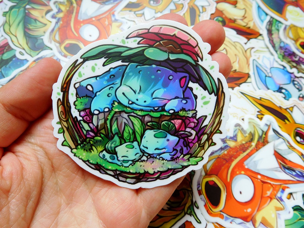 Bulbasaur Family Vinyl Sticker